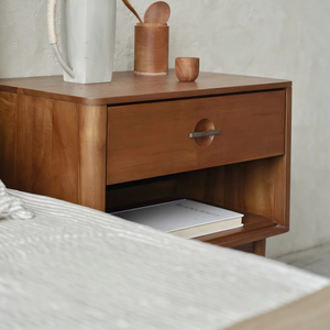 Mesa de Noche de Madera de Teca Sólida (Sin Accesorios) Fabricada en Chongqing, Serie Integrada para Dormitorio - Product Image 2