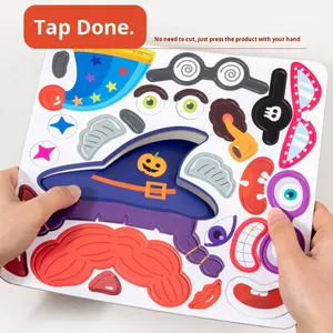 Nouveau livre de puzzle magnétique pour enfants CE Cross-Border Early Paperboard Printing Dress-Up Stickers Face-Changing Princess Look - Product Image 4