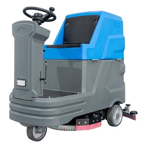 Floor Washing Machines and <b>Mopping</b> Machines Used in Residential Properties and Estates Driving a Floor Scrubber to <b>Clean</b> the Gro - Product Image 4
