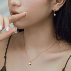 Dylam Metallic Style Luxury Women 18K Gold Plated <b>Beaded</b> Stud Earring Minimalist Silver Fashion Stud Earring - Product Image 5