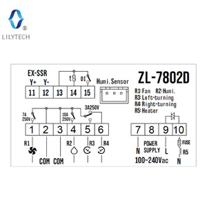 ZL-7802D, nhiệt độ điều khiển độ ẩm, nhiệt hygrostat, lồng ấp điều khiển, 5A đánh giá sản lượng hiện tại cho nóng - Product Image 5