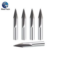 Alat Mesin Ukir CNC Baja Tungsten 6mm Pisau Ujung Lurus Bermata Dua untuk Pengerjaan Kayu dan Pemotongan Endmill