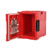 220V/110V Catering Grauer Einzelner Ultra-Speisenbehälter mit Rädern Kälte- und Wärmeisolierung für Restaurant-Küche Catering