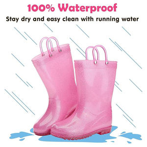 <span class=keywords><strong>Botas</strong></span> <span class=keywords><strong>de</strong></span> Lluvia Impermeables para Niños y Niñas, <span class=keywords><strong>Botas</strong></span> <span class=keywords><strong>de</strong></span> Goma <span class=keywords><strong>de</strong></span> Colores Brillantes para Niños Pequeños con Asas Fáciles <span class=keywords><strong>de</strong></span> Poner para Jugar al Aire Libre - Product Image 4