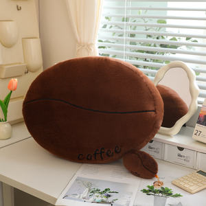नया डिज़ाइन सुपर सॉफ्ट स्टफ्ड पिलो कॉफ़ी बीन फनी शेप आलीशान खिलौना - Product Image 6