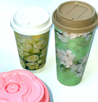 Gobelets à café et à thé biodégradables à double paroi, personnalisables, imprimés offset, de qualité alimentaire, vente en gros en vrac pour les fabricants