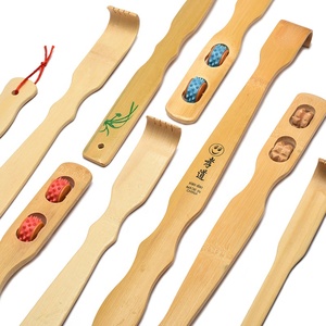 Masseur à rouleaux gratter en bois à main Portable en gros Massage griffe chausse-pied bambou dos grattoir