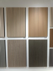 OEM Design moderno pannello di <span class=keywords><strong>parete</strong></span> acustica in <span class=keywords><strong>legno</strong></span> in fibra di poliestere striscia insonorizzata curvo per lo spazio ufficio <span class=keywords><strong>rivestimento</strong></span> murale - Product Image 4