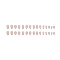 30 Pièces / Bande Embouts à Ongles Couleur Unie Couverture Complète Courte Ovale Amande Brillante Faux Ongles Artificiels à Coller Fournisseur