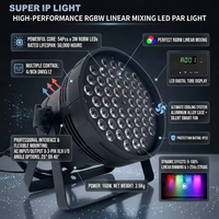 Projecteur PAR LED RGBW 3W à 54 LED, boîtier en alliage d'aluminium IP20, pour éclairage de scène et événements intérieurs