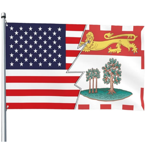 Bandera de Nueva Tierra Firmeña <span class=keywords><strong>y</strong></span> <span class=keywords><strong>Labrador</strong></span> de 3x5 pies, con rayas cosidas, para exteriores, de una sola cara, resistente, con ojales de latón de una sola cara. - Product Image 6