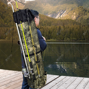 Bolsa de camuflaje para caña de pescar, tela Oxford, 115x22cm, correa para el hombro, mochila de almacenamiento para equipo de pesca marina, multiusos, Unisex - Product Image 3