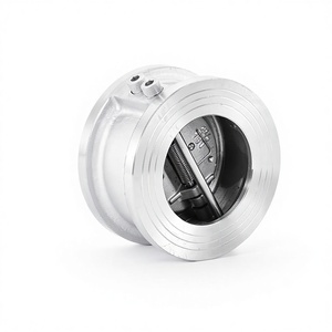 Válvula de Retención de Mariposa de Doble Disco, Tipo Mecánico, de Acero Inoxidable 304 H76W, para Agua DN15-DN200, Temperatura Ambiente - Product Image 1