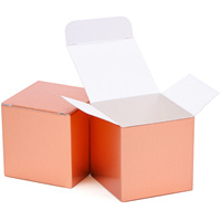Mini boîte en papier carrée brillante, boîte à bonbons, biodégradable, pour bougies et petits cadeaux, pour l'emballage