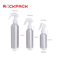 30ml 50ml 100ml 120ml 150ml 250ml vide en métal argenté en aluminium d'huile pompe pulvérisateur à gâchette bouteille pour emballage cosmétique