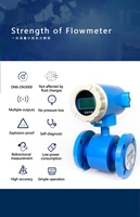 Medidor de Flujo Electromagnético Digital DN50 RS485 para Líquidos y Agua, Precisión del 0.5%, Tubo de Medición de Acero Inoxidable 304 con Brida