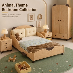 <span class=keywords><strong>Cama</strong></span> Moderna y Segura para Niños <span class=keywords><strong>con</strong></span> Cabecera de Orejas de Oso KUKU, <span class=keywords><strong>Cama</strong></span> Infantil de Madera Maciza <span class=keywords><strong>con</strong></span> <span class=keywords><strong>Respaldo</strong></span> <span class=keywords><strong>Acolchado</strong></span> Suave para Decoración de Cuarto de Niños - Product Image 5
