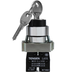Tengen LAY5 Key Operated Rotary Switch 25A Lock Power <b>Conversion</b> XB2 NP2 BG21 Normally Open 33 Position - Product Image 4