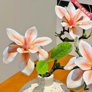 Nueva Flor de Magnolia de Seda Hecha a Mano al Estilo Chino, Flor Artificial Decorativa para Sala de Estar y Decoración del Hogar - Product Image 5