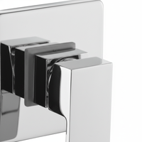 Mitigeur de douche thermostatique mural dissimulé pour baignoire, avec fonction pluie, en laiton bronze et céramique, design moderne