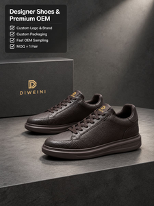 Chaussures de luxe de créateur pour hommes et femmes, haute qualité, crocodile marron, tenis zapatillas, neuves - Product Image 1
