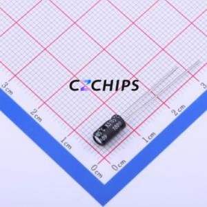 Condensateur électrolytique en aluminium à montage traversant KS474M050C07RR0VH2FP0, montage traversant, D4xL7mm 470nF 20% 50V 5A-100kHz - Product Image 1