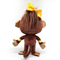 Peluche en coton PP de haute qualité professionnelle, animaux en peluche personnalisés, logo de l'entreprise, jouets en peluche d'anime, personnalisation de singe