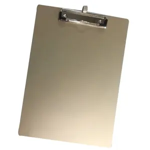 Desain Sederhana A5 Ukuran File Kantor Clipboard Folder Aluminium Daur Ulang Clipboard dengan Pemegang Pena