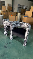 Fauteuil de loisirs contemporain avec tissu imprimé spécial, fauteuil d'appoint de luxe pour la maison, les restaurants et les projets commerciaux