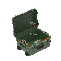 Boîte de transport robuste en plastique, étanche IP67, antichoc, grande capacité, valise vide pour équipement, outils, protection et stockage sécurisé