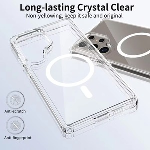 Funda Magnética para Samsung S25 Ultra con Carga Inalámbrica, Carcasa Transparente para Teléfono Móvil, Cubierta Trasera para S24 S25 Ultra - Product Image 4