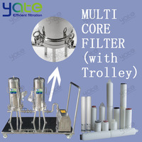 2 Ensembles de Filtres à Eau en Acier Inoxydable 304/316 à 5 Cartouches avec Chariot, Système de Filtration de Qualité Alimentaire pour Boissons et Traitement de l'Eau