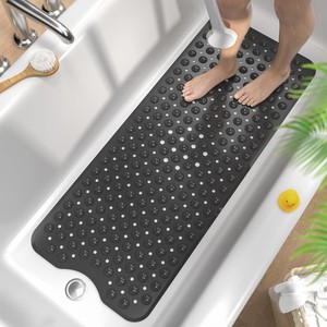 <span class=keywords><strong>Tappetino</strong></span> Antiscivolo per Vasca e Doccia 39"x16", Protezione Superficiale Rinforzata, Morbido <span class=keywords><strong>sotto</strong></span> i Piedi, Grandi Fori di Drenaggio - Product Image 4