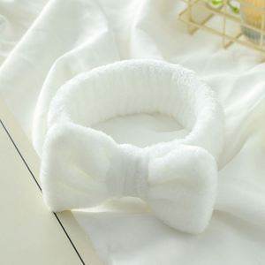 Korean Style Bowknot <b>Headband</b> Women Soft Plush Face Wash Hair Band Candy Color Skincare Spa Makeup Beauty Hair Accessories - Product Image 3