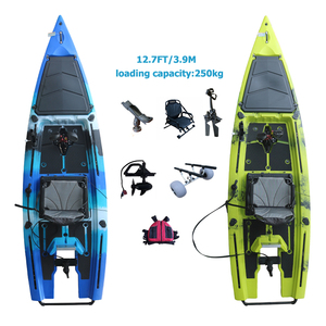 Bote a Motor de 1 Persona, 13 pies (3.9 m), Kayak de HDPE Estable con Asiento Individual, Hélice y Motor, con Certificación CE - Product Image 3