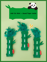 Nouvelle peluche en feutre pour chat, petit modèle, avec parfum menthe et jouet sonore en papier pour que les animaux de compagnie jouent seuls