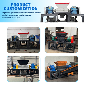 Yüksek Kaliteli Küçük Oyun Makinesi Jetonu Çift Şaftlı Giysi Tekstil Atık Parçalayıcı Makinesi 2 Elektrik Motorlu Pompa Dişlisi Yüksek Güç 22KW - Product Image 3