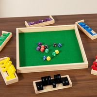 Jeu de société interactif en bois avec chiffres et couleurs, jeu de dés pour la famille, jeu de table de réflexion logique pour les fêtes