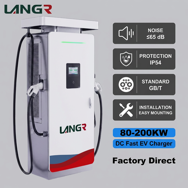 2026 New Langrun Customized 80KW/120KW/160KW/200KW DC EV Charger Station Liquid-Cooled IP54 Commercial Floor-mounted OEM