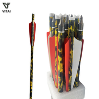 12 flèches de carabine à poulies WeiTai camouflage carbone de 20 pouces avec pointe en acier, spine 300, pour tir récréatif