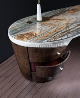 Ensemble de mobilier de bureau simple et moderne, bureau et chaise de travail de haute qualité en acier inoxydable pour la maison et le bureau