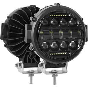 Led <b>Driving</b> <b>Light</b> 7 Inch Round With Drl Lens Type 6000 Lm 6000K 12V 55W Universal Fit For Retrofit Upgrade - Product Image 1