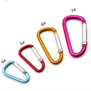 China supplier carabiner metal aluminum D shape carabiner factory