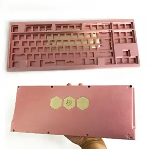 OEM Laser Engraving Keyboard Mesin Bubut Cnc Bagian 60% Keyboard CNC Keyboard Case Aluminium Spare Part