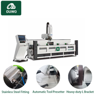Machine de perçage et de fraisage CNC de haute précision OUWO 3200 mm, fabrication directe d'usine, cadre robuste en aluminium, profilés UPVC pour fenêtres et portes