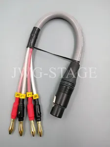 Cable Adaptador <span class=keywords><strong>de</strong></span> Cuatro Conectores Banana a Cuatro Conectores XLR para Altavoz y Amplificador, con Cable <span class=keywords><strong>de</strong></span> Cuatro Núcleos CANARE <span class=keywords><strong>de</strong></span> 9.6mm - Product Image 2