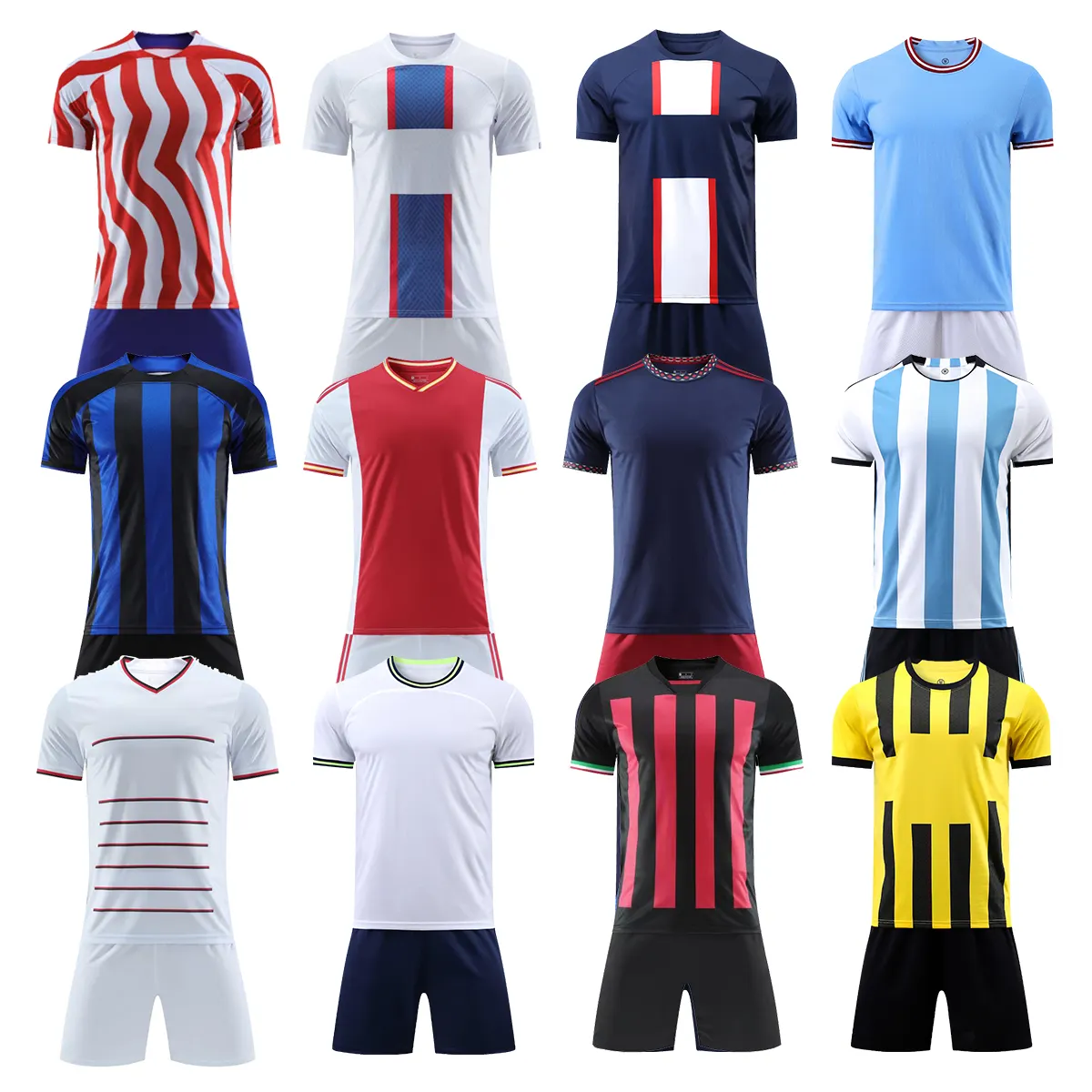 Latest High Quality Soccer Kits Full Set Football Kit Youth Custom Dry And Fit Shirt Men Soccer Jersey Football