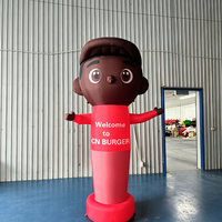 Homme gonflable publicitaire personnalisé en forme de burger, résistant à l'eau et au soleil, en tissu Oxford, avec ventilateur intégré pour la publicité