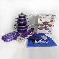 Ensemble de casseroles antiadhésives de haute qualité Glam 23 pièces Ensemble de casseroles antiadhésives