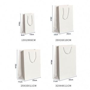 LH Wholesale Eco-Friendly <b>Biodegradable</b> Kraft Custom Printed Luxury <b>Paper</b> Bags Ribbon Handles Microwaves Resistant Gift - Product Image 2